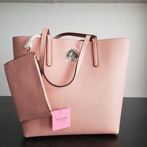 NWT Kate Spade Pink Purse w/Cosmetic Bag